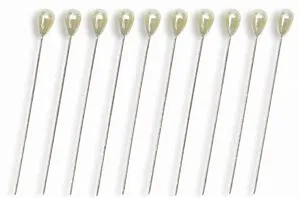 Marking Pins, Tear Drop, White Set of 10 - Click Image to Close