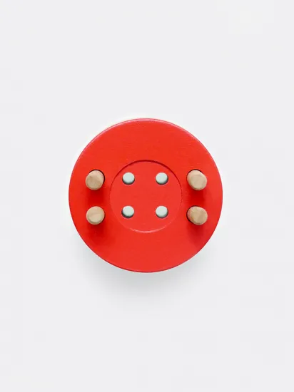 Button Pom Maker - Extra Small - Poppy Red - Click Image to Close