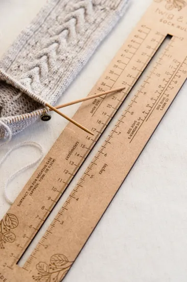Sock Sizing Ruler | Sock Measurer | Knitting Gift | Notion - Click Image to Close
