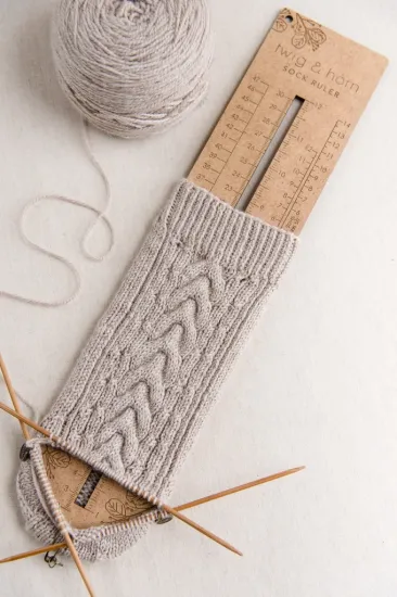 Sock Sizing Ruler | Sock Measurer | Knitting Gift | Notion - Click Image to Close