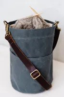 Waxed Canvas Bucket Bag | Knitter Gift