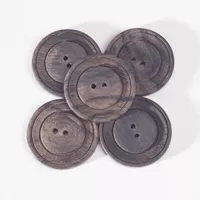 Round Albizia Buttons (sets of 5) - Natural - Click Image to Close