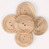 Round Subabul Buttons (sets of 5) - Natural