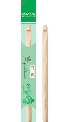 ChiaoGoo Crochet Hook, In-line, All Bamboo - Click Image to Close