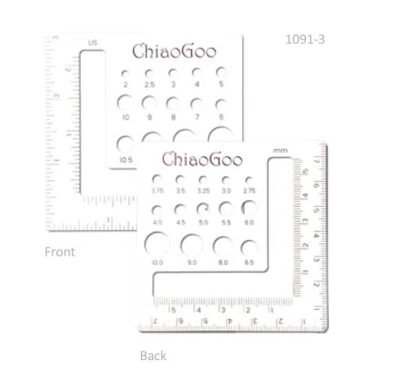 ChiaoGoo Needle and Swatch Gauge - 3in long | Notion | Accessory | Gift - Click Image to Close
