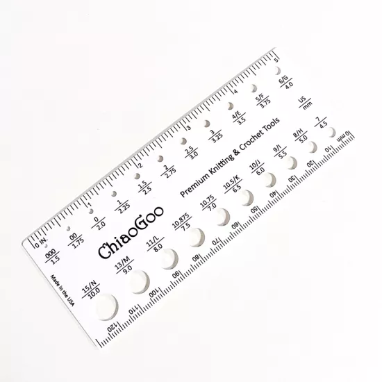 ChiaoGoo Needle Sizer Ruler - 5in long | Notion | Accessory | Gift - Click Image to Close