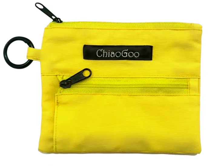 ChiaoGoo Accessory Pouch Yellow Nylon | Shorties - Click Image to Close