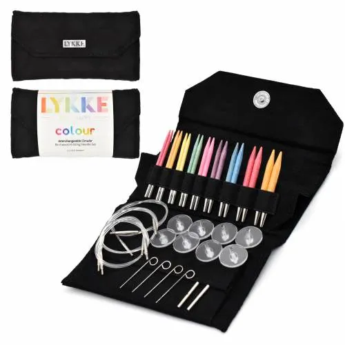 LYKKE Colour 3.5in Interchangeable Set - Black Vegan Suede Case - Click Image to Close
