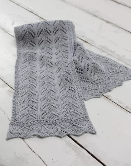 Alyssa Linen Lace Scarf Knitting Kit - Click Image to Close