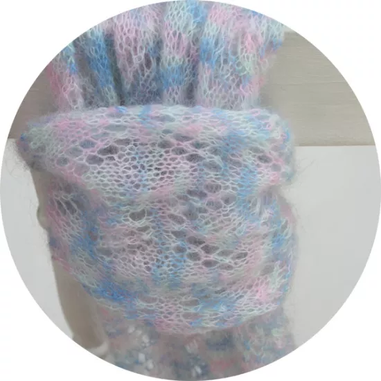 Alyssa Kid Mohair Blend Lace Scarf Knitting Kit - Click Image to Close