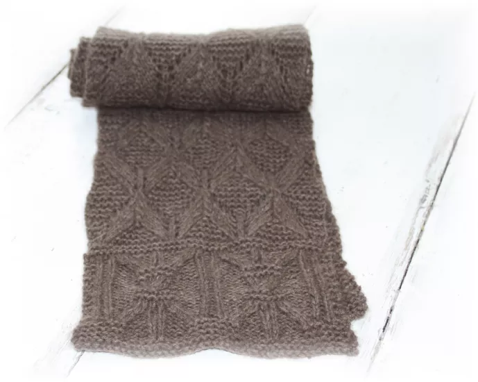 Wheatsheaf Cashmere Scarf Knitting Kit - Click Image to Close