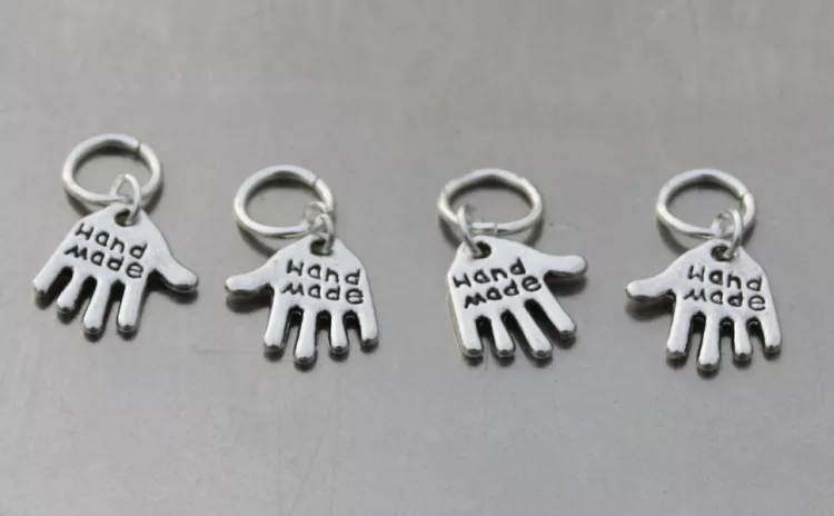 Hand Made Charm Stitch Markers up to 5mm - set of four - Click Image to Close