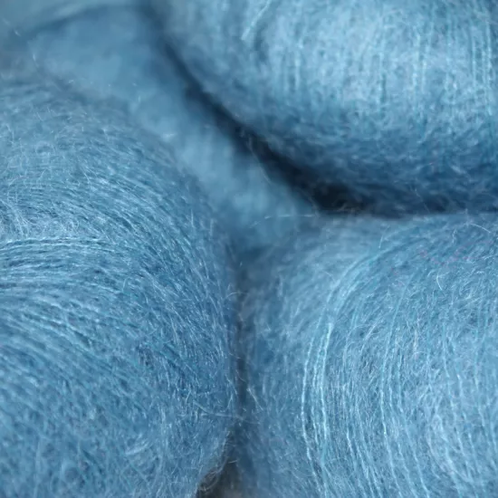 Italian Superfine Kid Mohair - French blue 25g - Click Image to Close