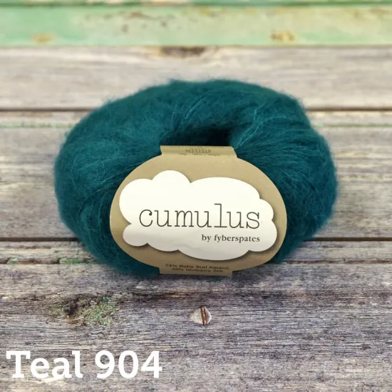 Cumulus - Teal 904 | 25g ball | Garments, Wraps, Hats and More... - Click Image to Close