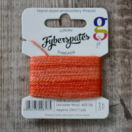 Gleem Embroidery Thread - 737E Coral - Click Image to Close
