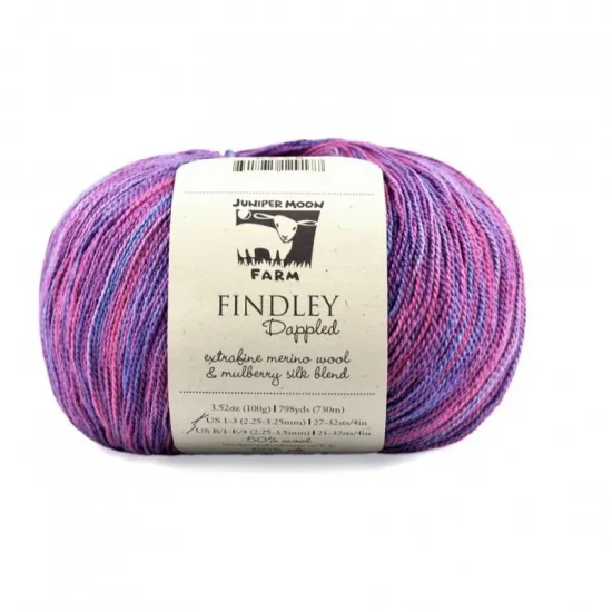 Findley Dappled | Merino Silk Blend | Laceweight | 100g ball - Click Image to Close