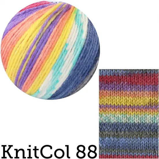 KnitCol | Self Patterning Merino | Jacquard | 50g Ball - Click Image to Close