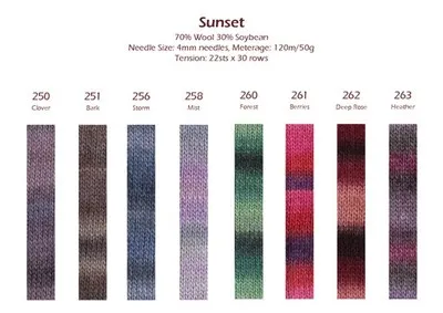 Sunset Merino Soy Blend | 70% Merino 30% Soy | 50g ball - Click Image to Close