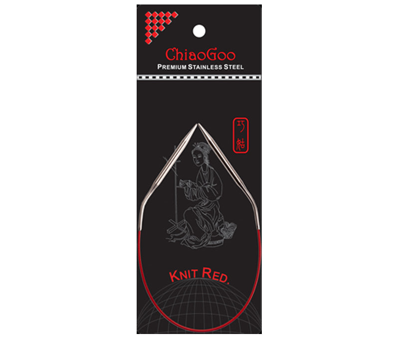 ChiaoGoo 12in Knit Red circular