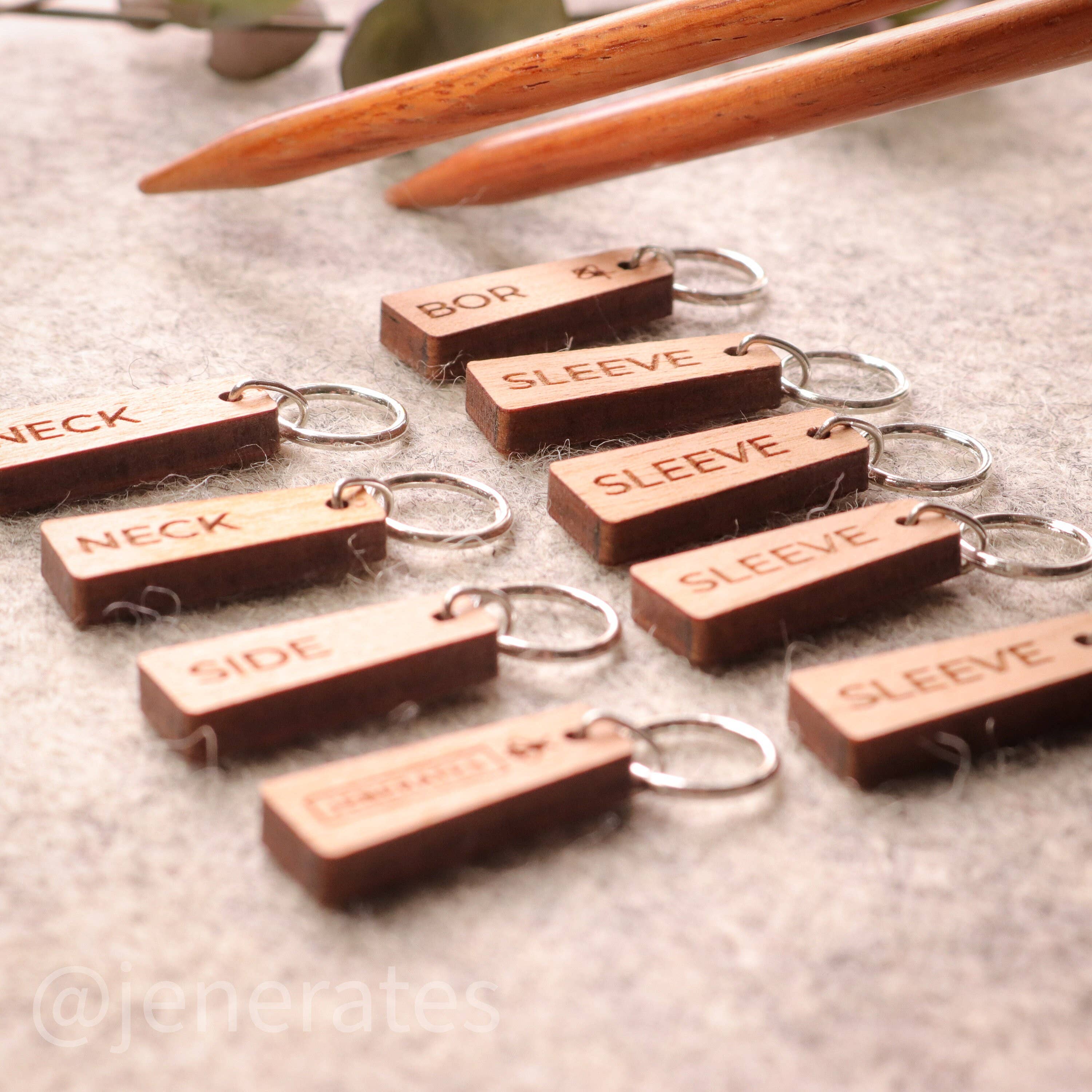 Named Knitting Stitch Markers