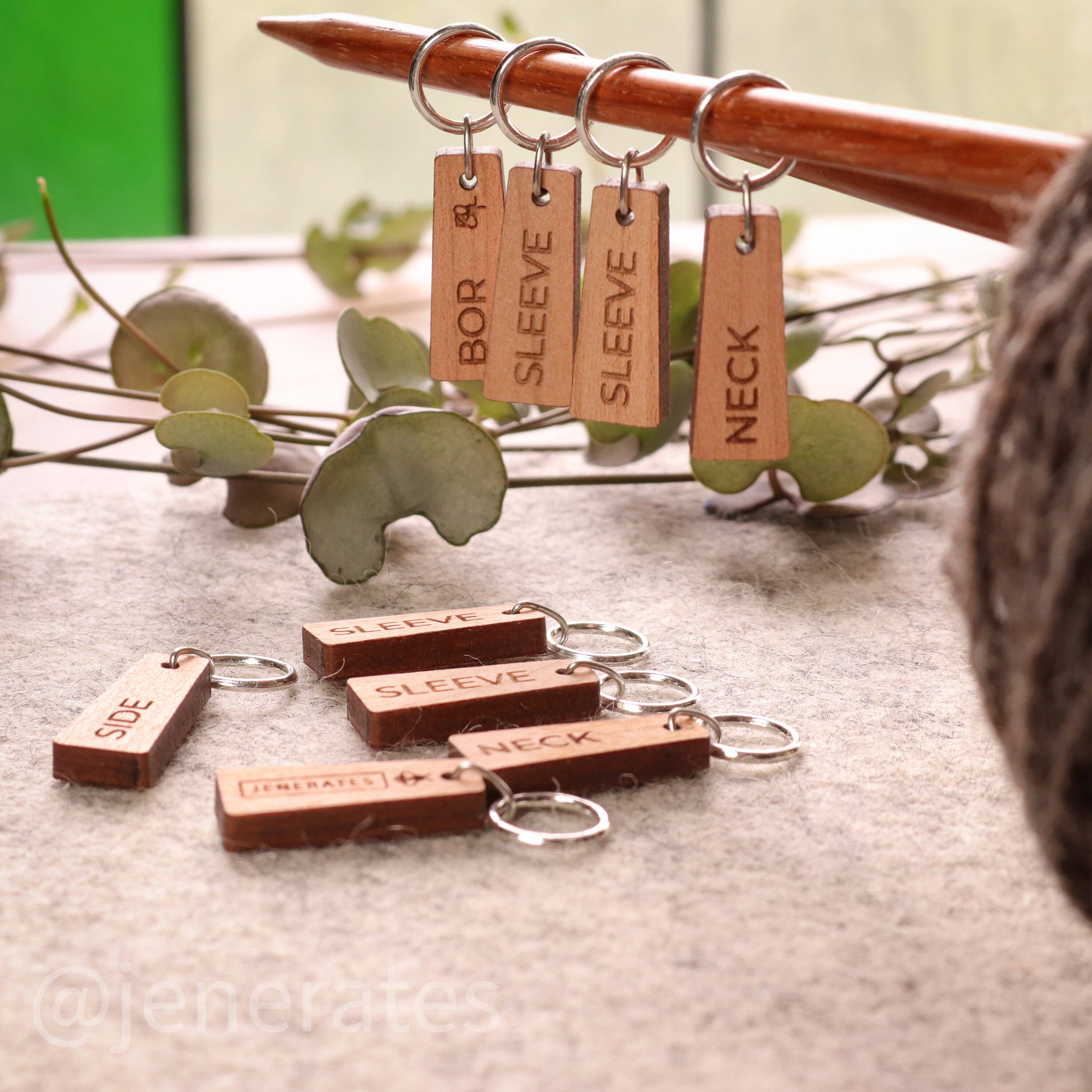 Named Knitting Stitch Markers