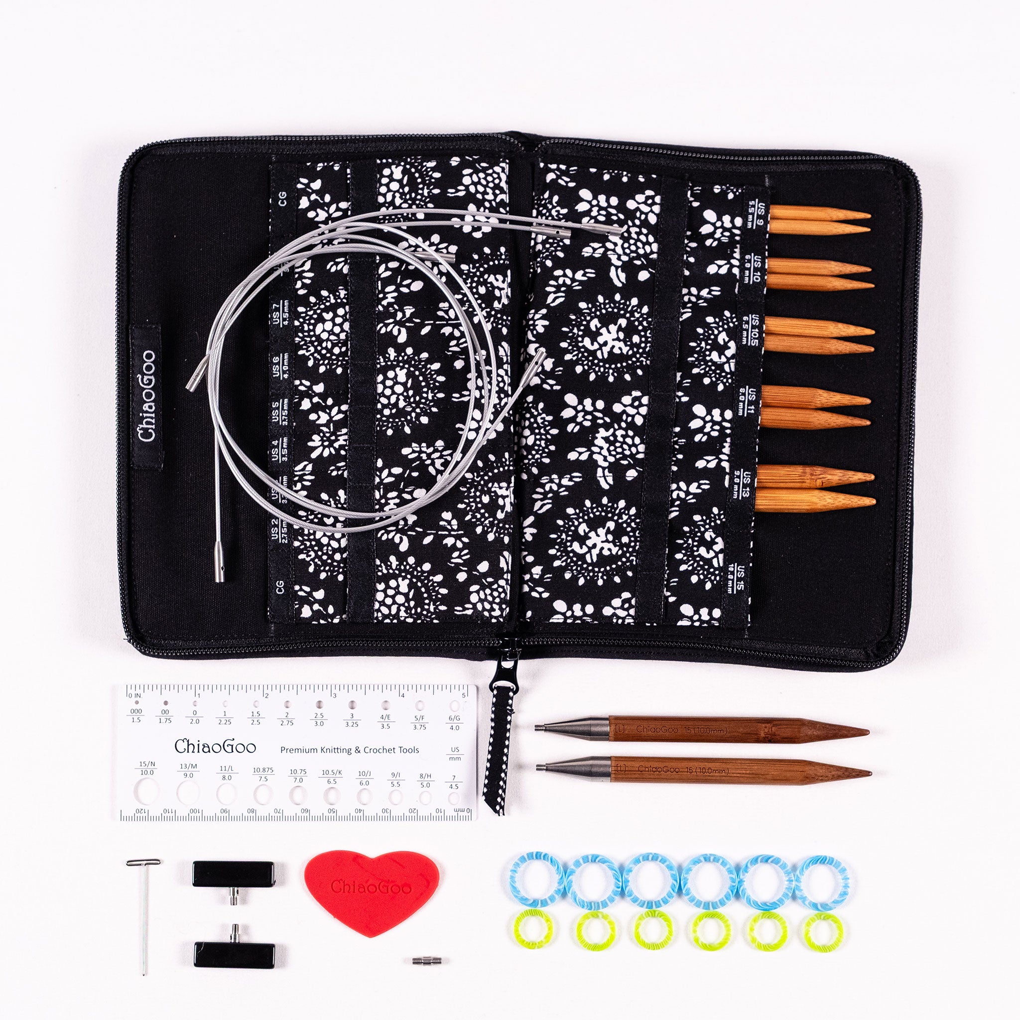 SPIN 5in Large Set | Bamboo Interchangeable Knitting Needles
