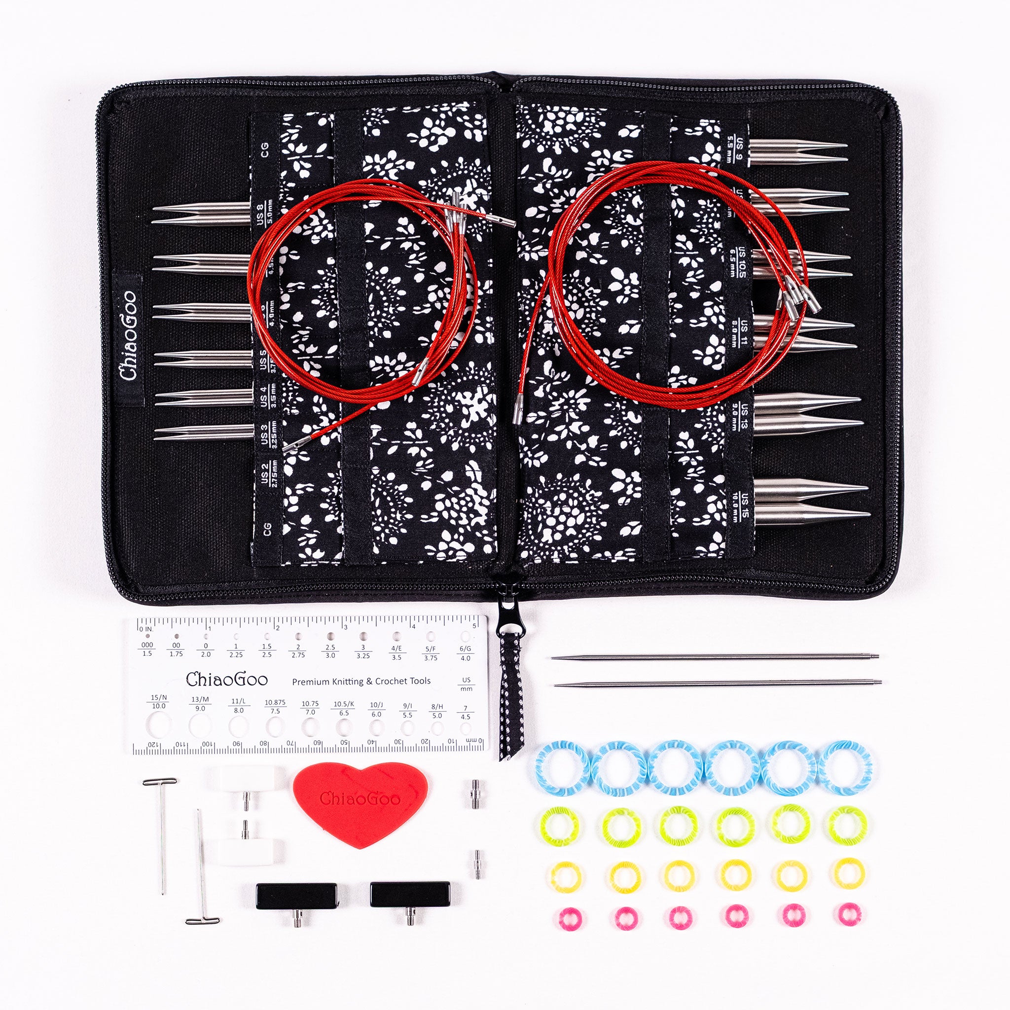 TWIST 5in Complete Set | Stainless Steel Interchangeable Knitting Needles