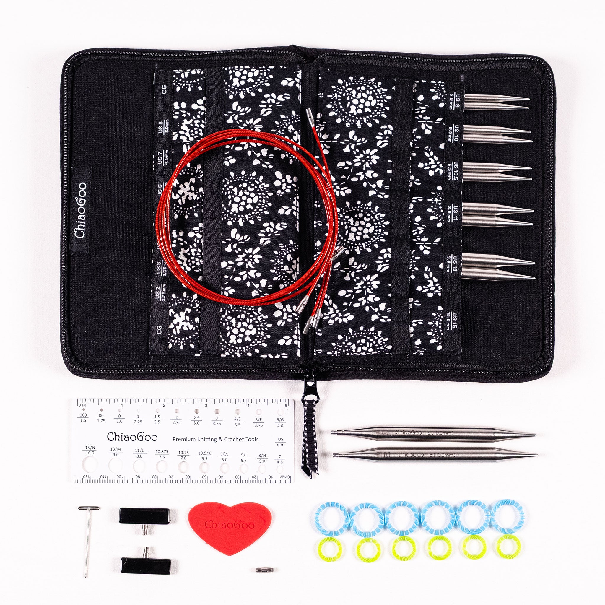 TWIST 5in Large Set | Stainless Steel Interchangeable Knitting Needles