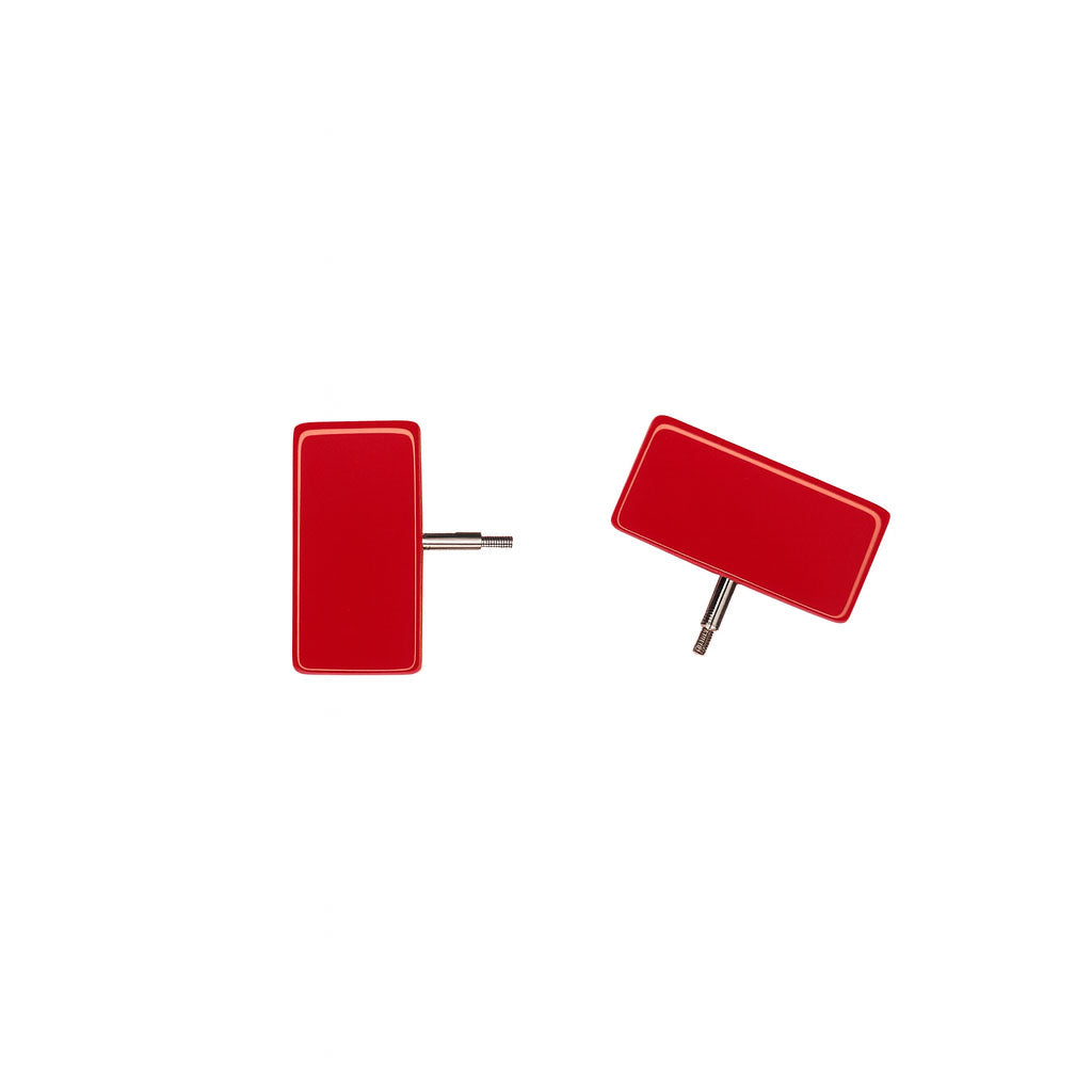 Pair of ChiaoGoo cable end stoppers, red, mini