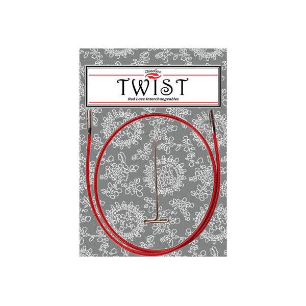 ChiaoGoo red lace interchangeable red lace cable shown on packaging