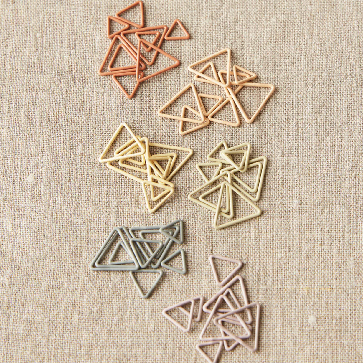 Cocoknits triangle stitch markers in natural colours