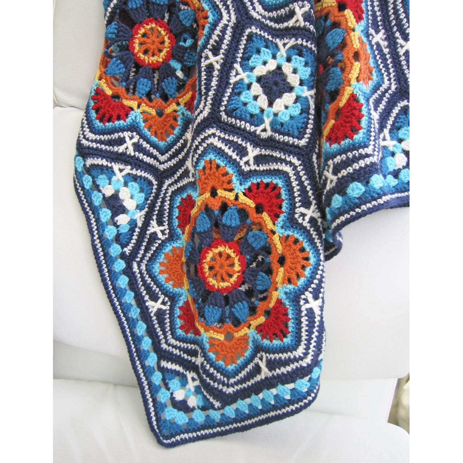 Persian Tiles Crochet Blanket | Printed Pattern Booklet