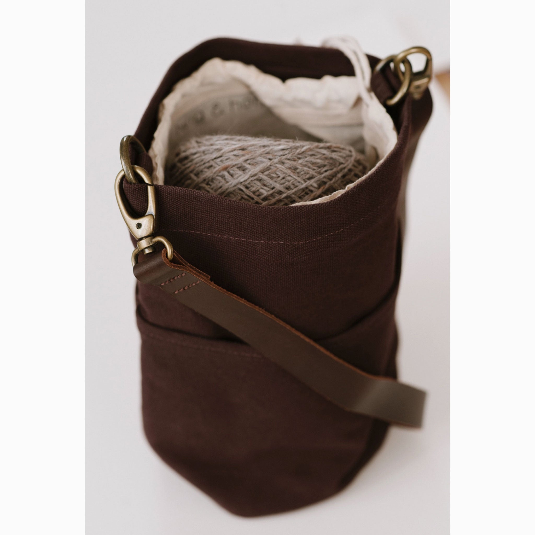 Waxed Canvas Bucket Bag | Knitter Gift