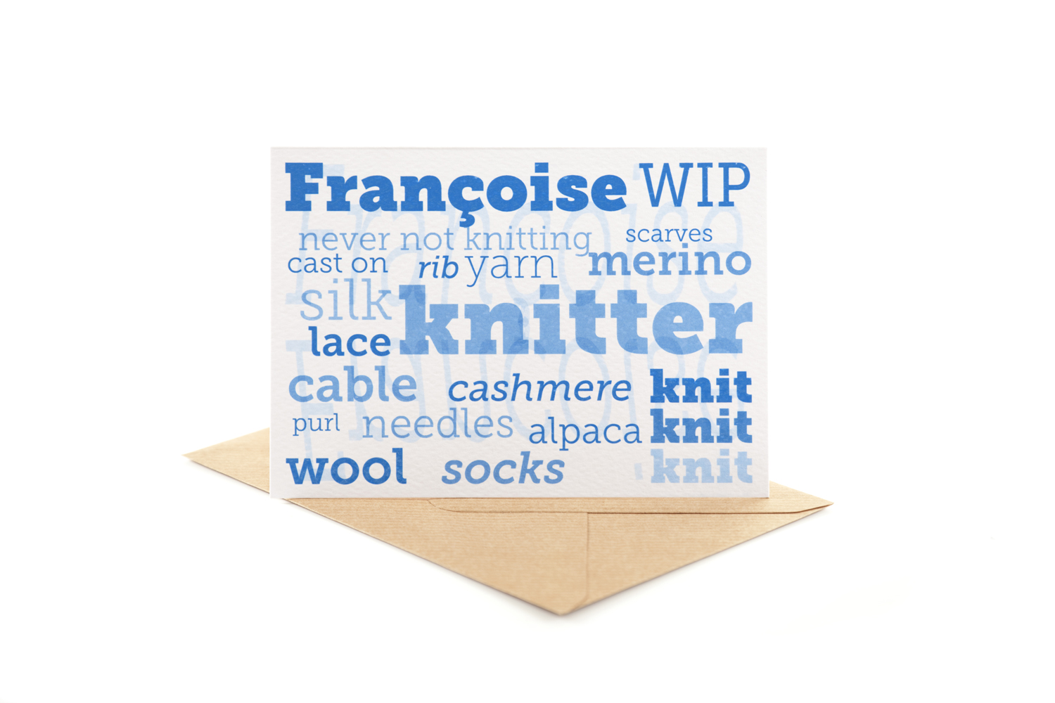 Personalised Knitter's Greetings Card - Click Image to Close