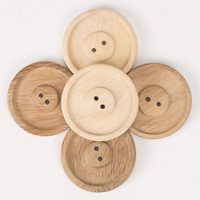 Round Subabul Buttons (sets of 5) - Natural - Click Image to Close