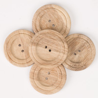 Round Subabul Buttons (sets of 5) - Natural - Click Image to Close
