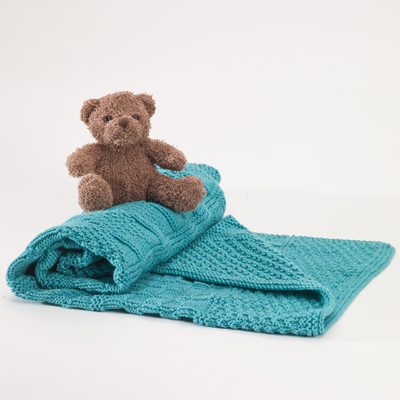 Knitted Blankets on Tebe Knit Purl Baby Blanket Kit