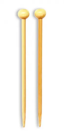 Mini Knitting Needles, Bamboo, Pair - Click Image to Close