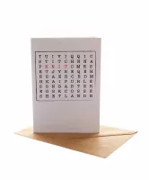 Knitting Word Search Greetings Card