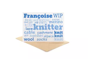 Personalised Knitter's Greetings Card