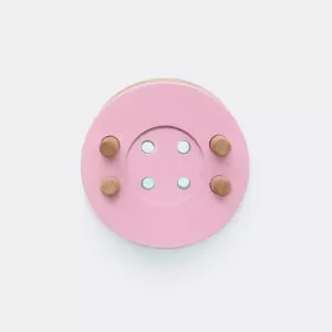Button Pom Maker - Extra Small - Baby Pink - Click Image to Close