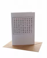 Sock Knitter Word Search Greetings Card
