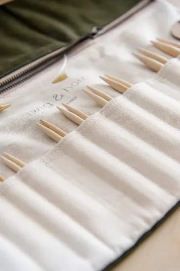 Canvas Interchangeable Needle Case | Knitter Gift - Click Image to Close