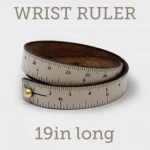 WRIST RULER | Leather Tape Measure Bracelet 19in long