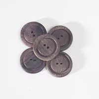 Round Albizia Buttons (sets of 5) - Natural - Click Image to Close