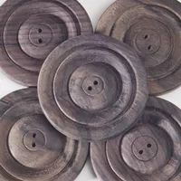 Round Albizia Buttons (sets of 5) - Natural