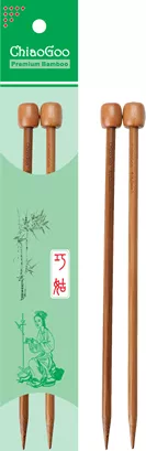 ChiaoGoo 9in (13cm) Bamboo Straight Knitting Needles | Single Points | Moso Bamboo | Patina - Click Image to Close