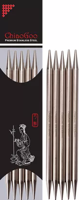 ChiaoGoo 6in (15cm) Long Stainless Steel DPNs - Click Image to Close