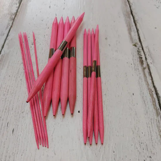 6in (15cm) long Double Pointed Needles (DPNs) - Blush - Click Image to Close