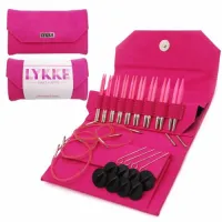 LYKKE Blush 3.5in Interchangeable Set - Fuchsia Denim Effect Fabric Case